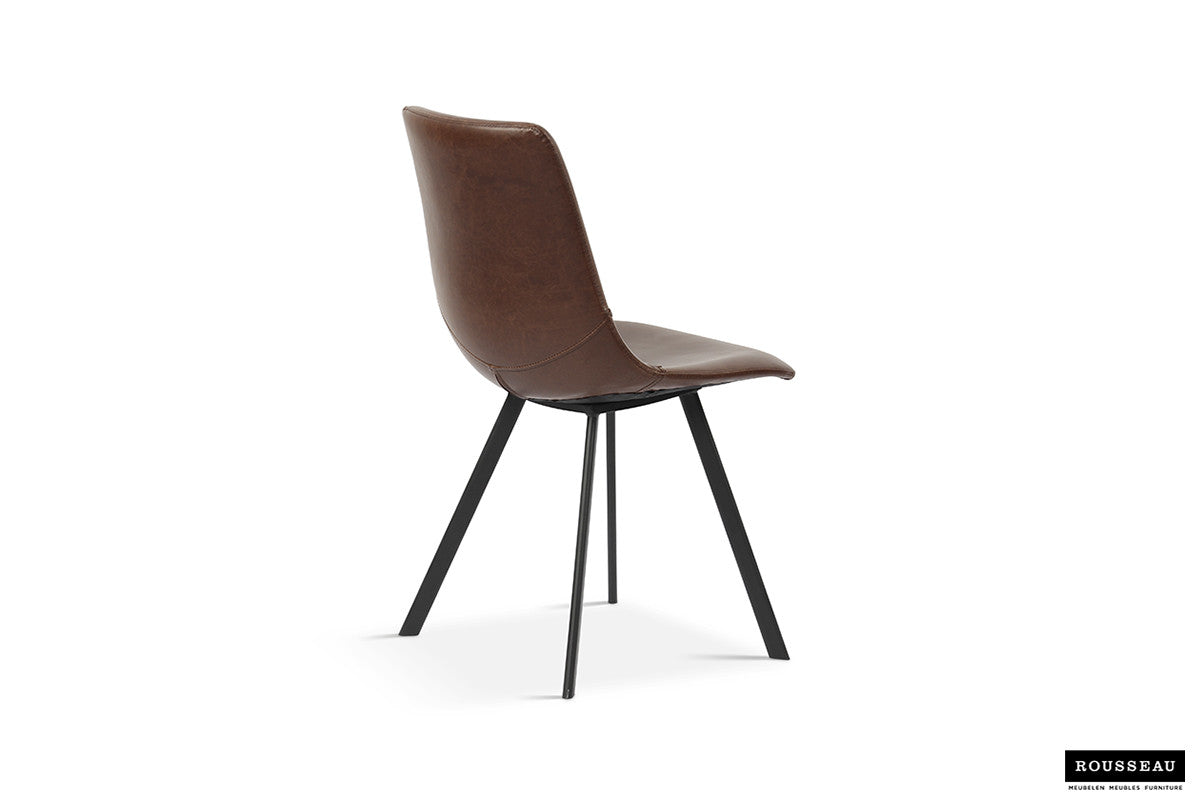 Stoel belvani PU Bruin