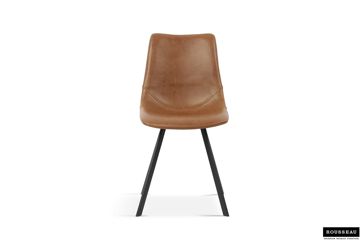 Stoel belvani PU Cognac