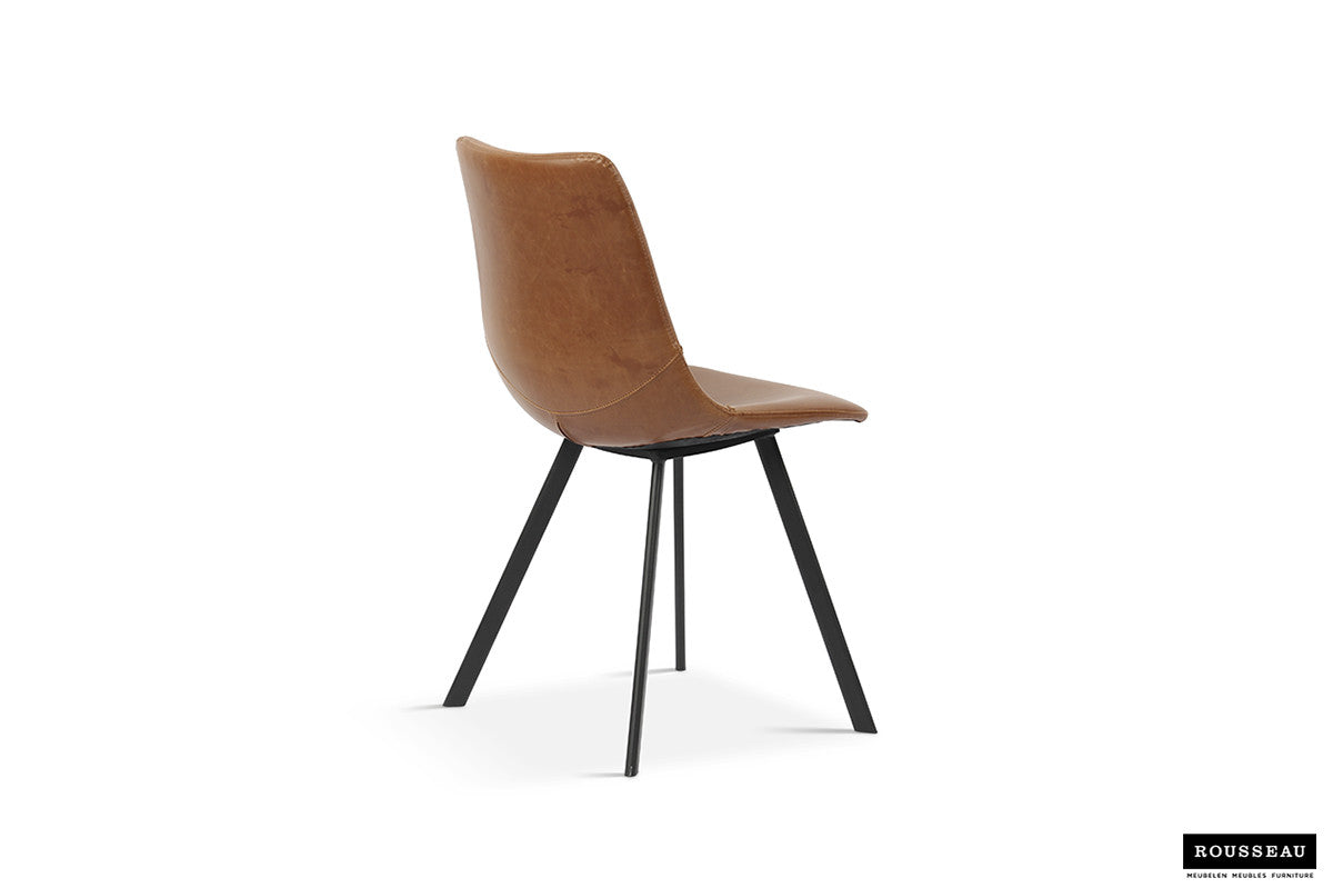 Stoel belvani PU Cognac