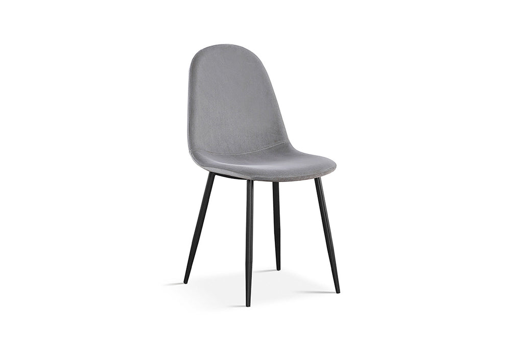 Stoel laverna Fluweel Grijs
