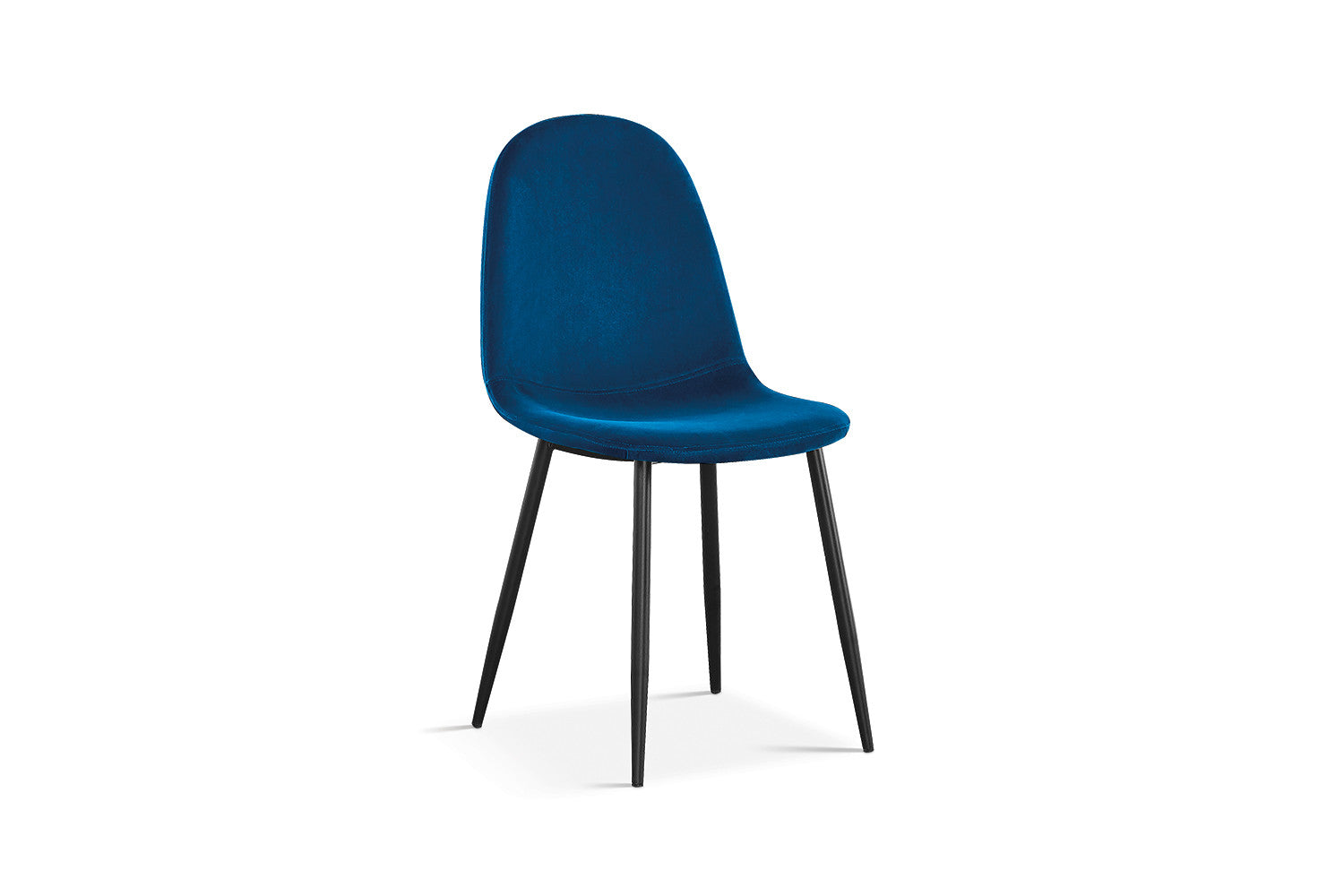 Stoel laverna Fluweel Donkerblauw