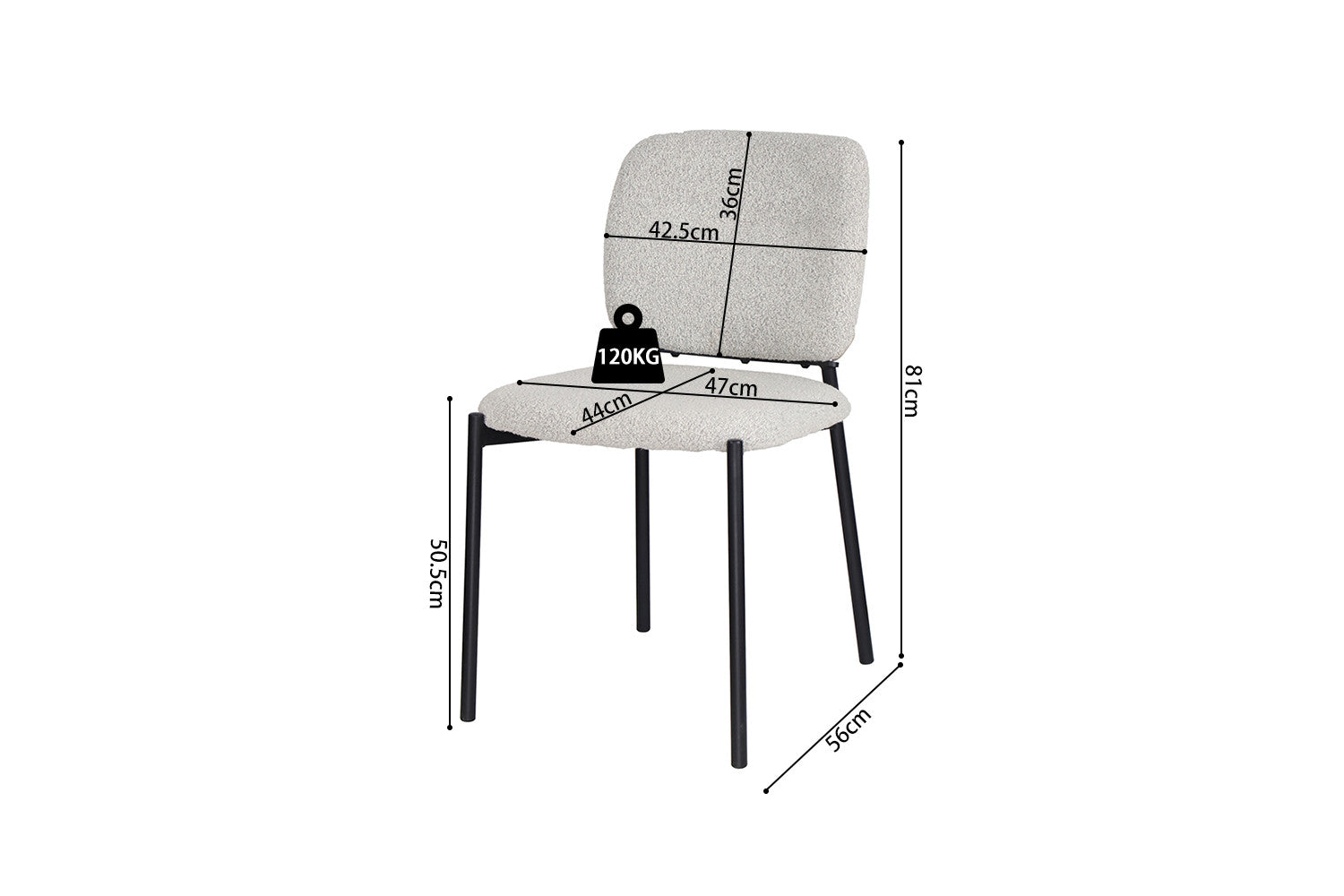 Stoel alvoro Stof Beige