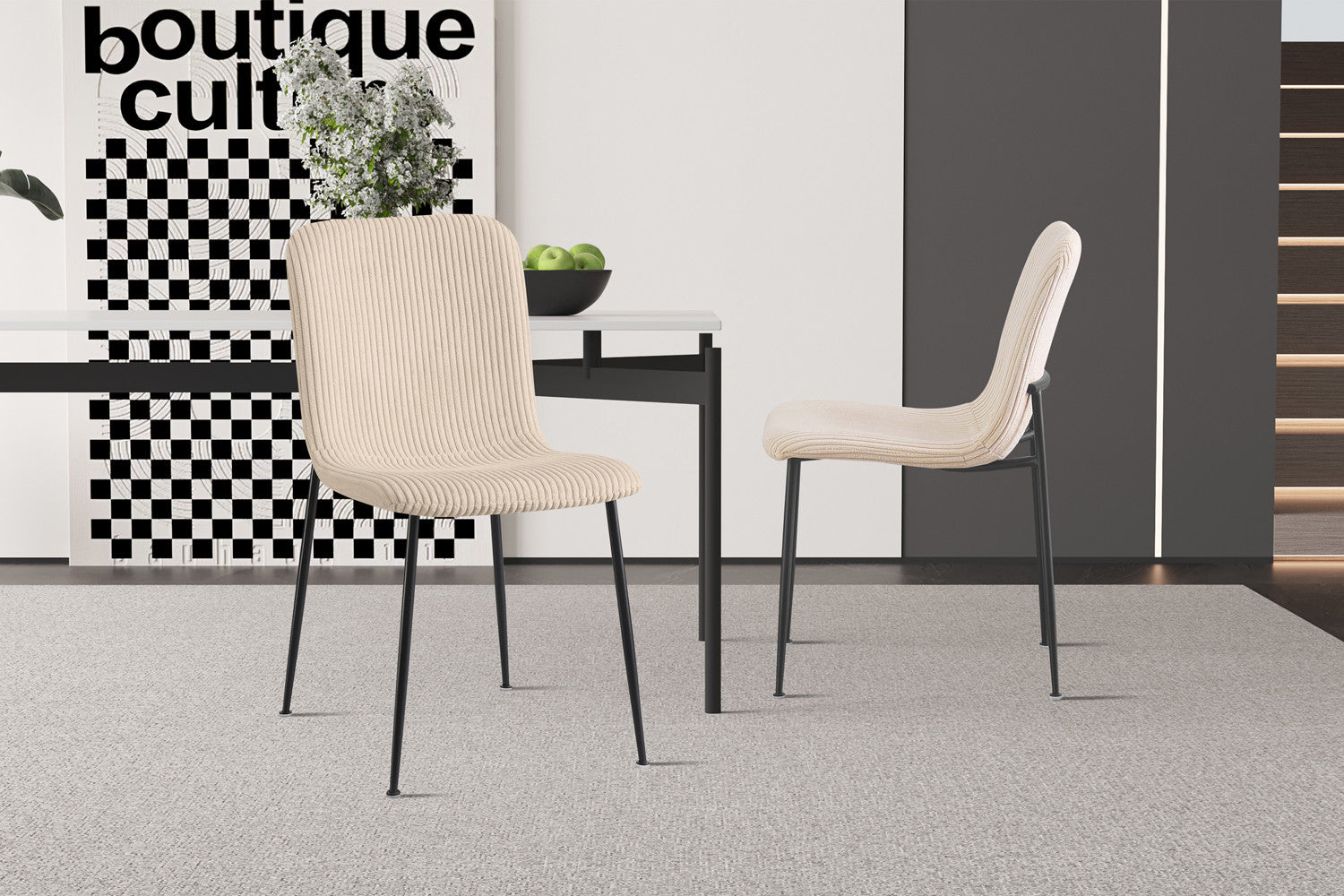 Stoel nolaro Corduroy Beige