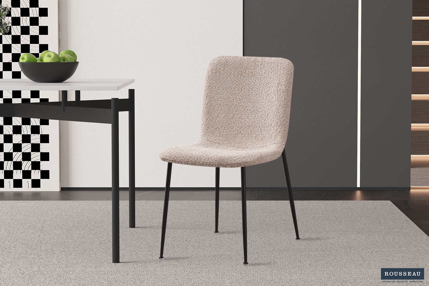 Stoel nolaro Bouclé Beige