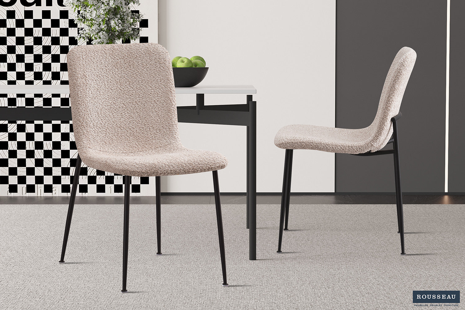 Stoel nolaro Bouclé Beige