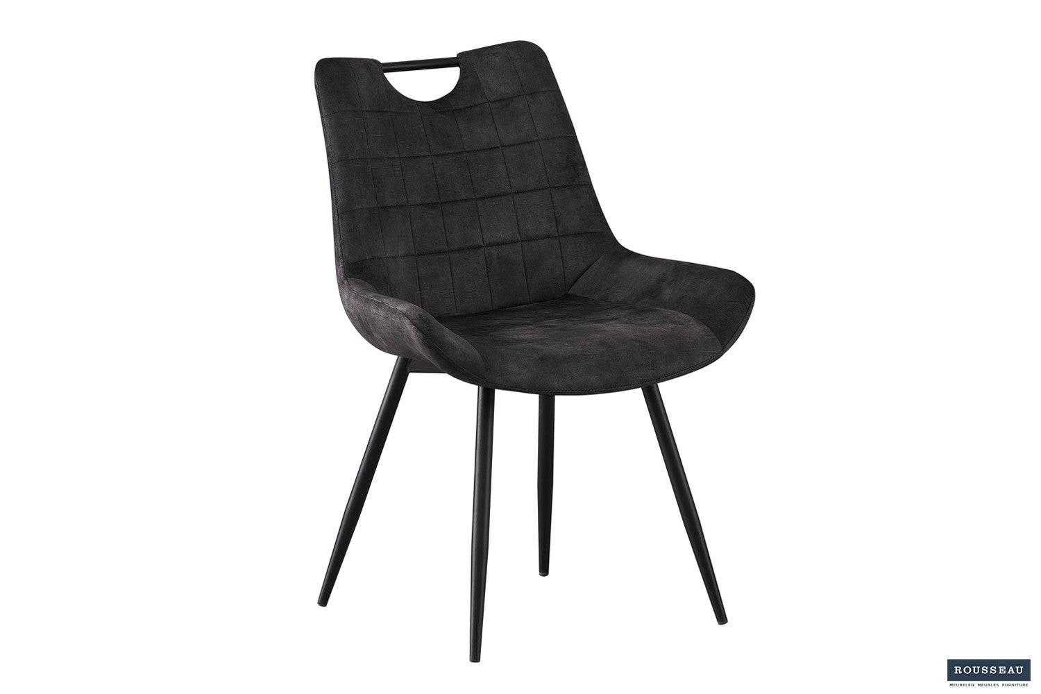 Stoel melvoro Fluweel Grijs