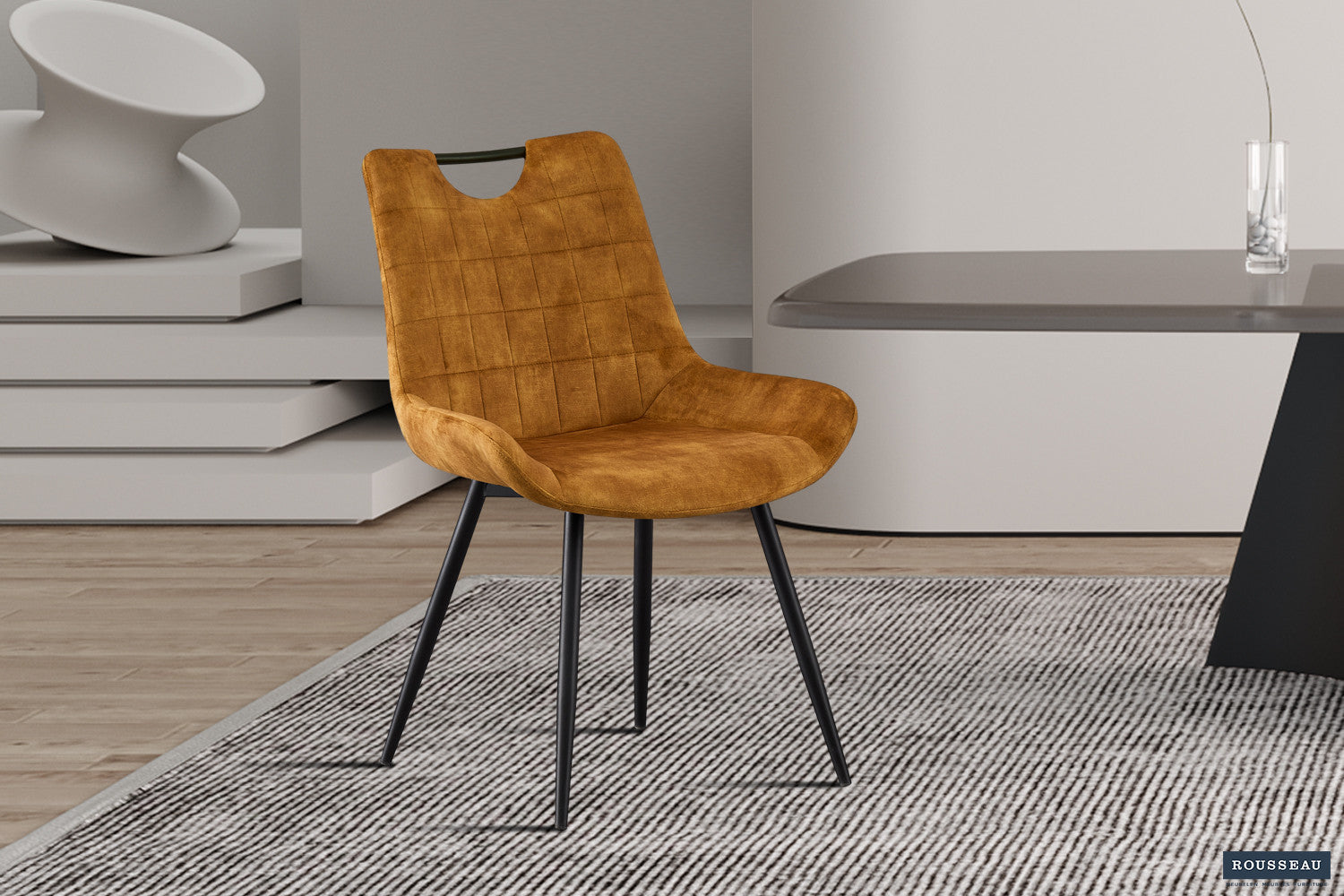 Stoel melvoro Fluweel Goud