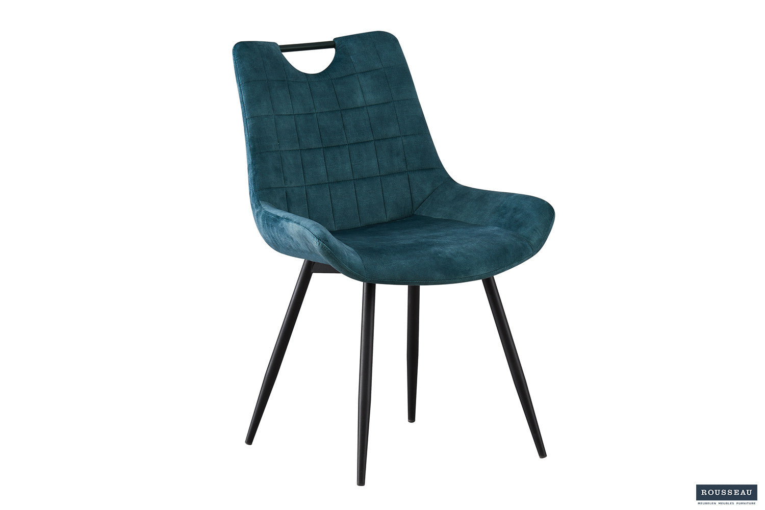 Stoel melvoro Fluweel Petrol