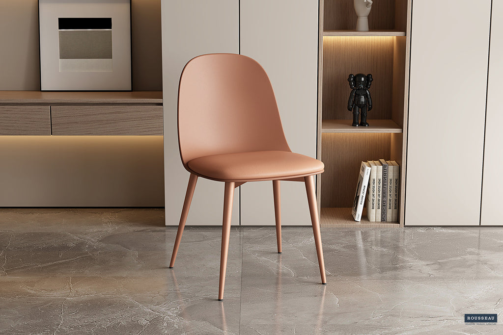 Stoel nolaro Zitting PP kussen PU Terracotta