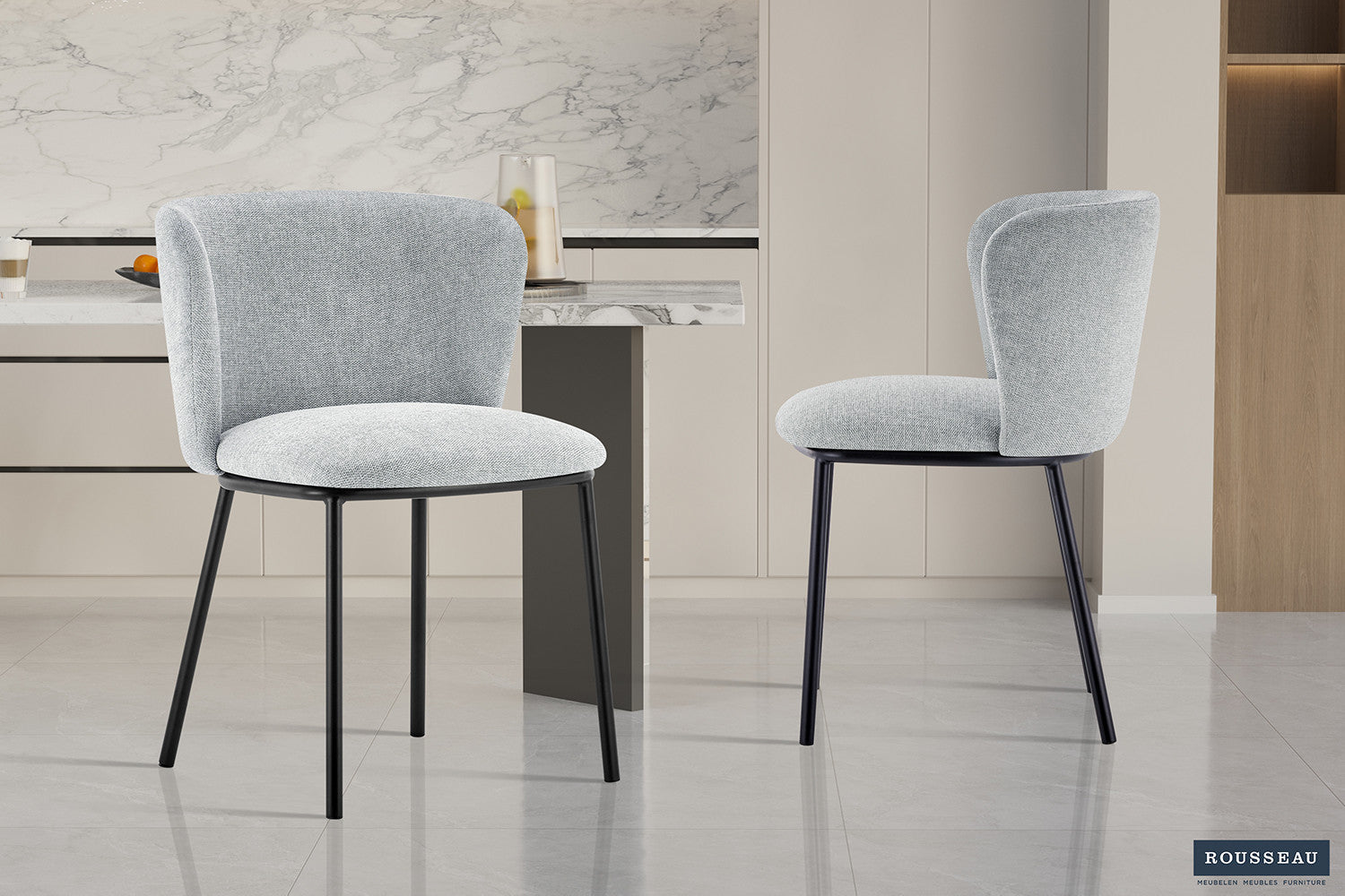 Stoel zoranto Stof Ote Belfast 41 Lichtgrijs