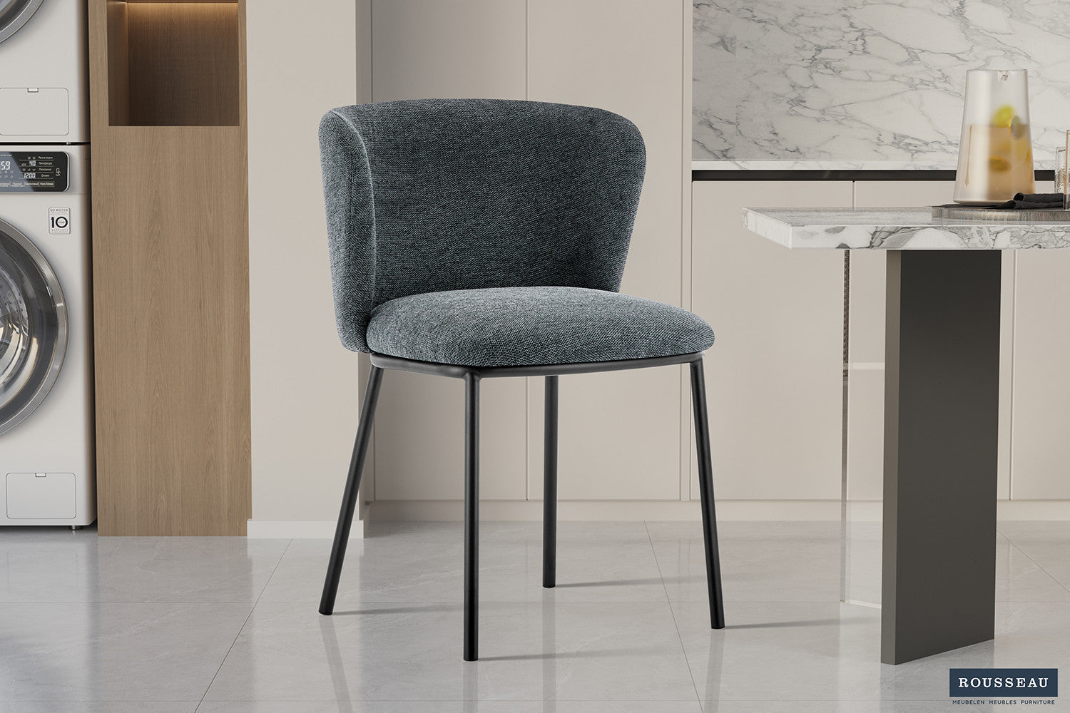 Stoel zoranto Stof Ote Belfast 39 Donkergrijs