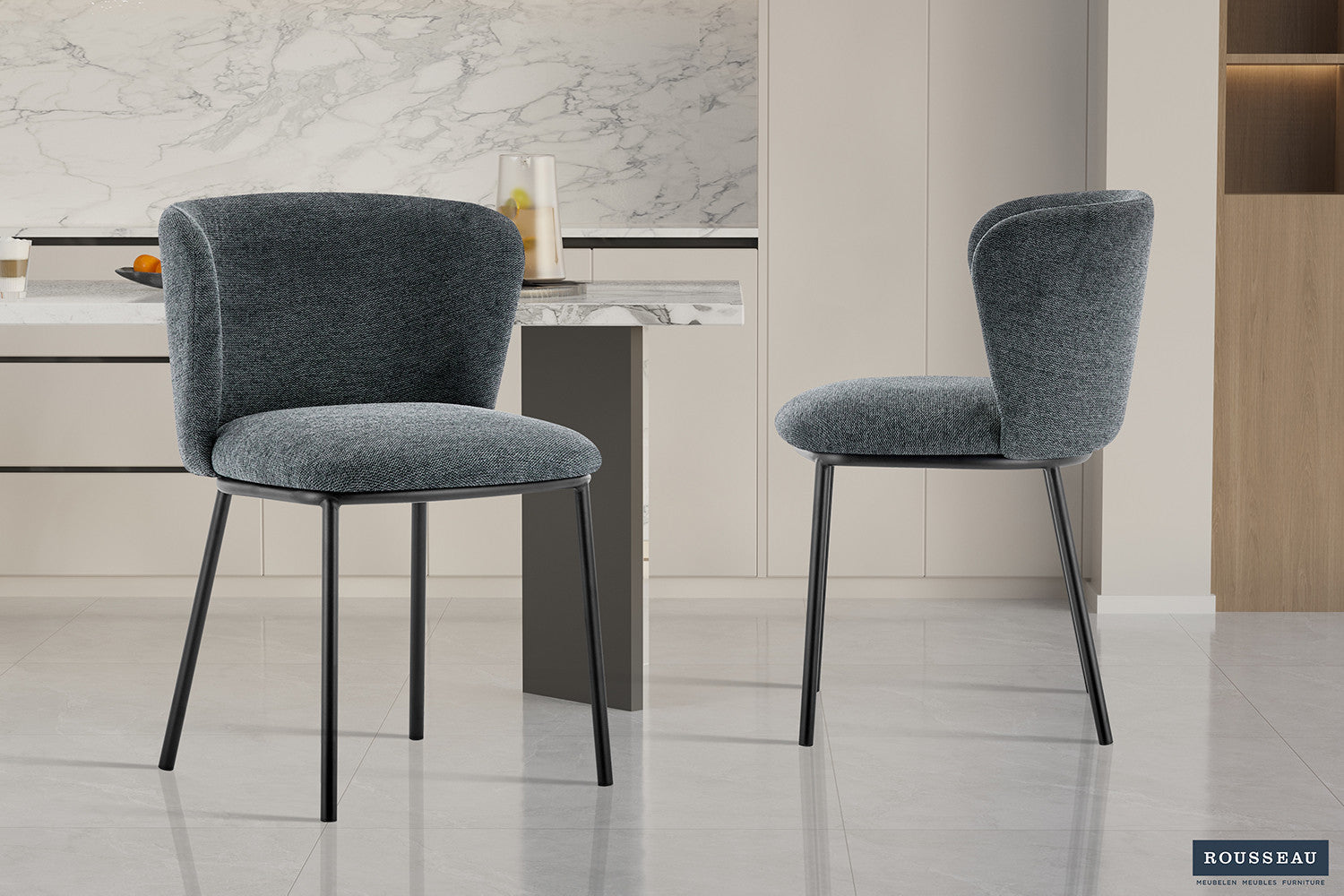 Stoel zoranto Stof Ote Belfast 39 Donkergrijs