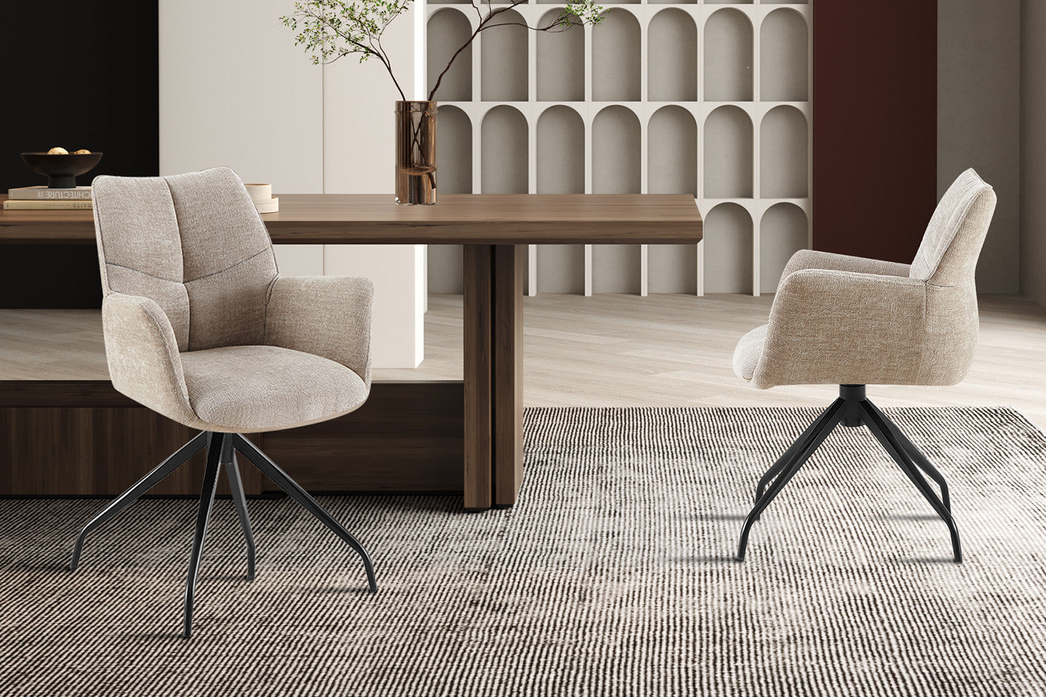 Stoel sivaro Draaibaar tot 0 Stof Davis Perfect Harmony 04 Zand