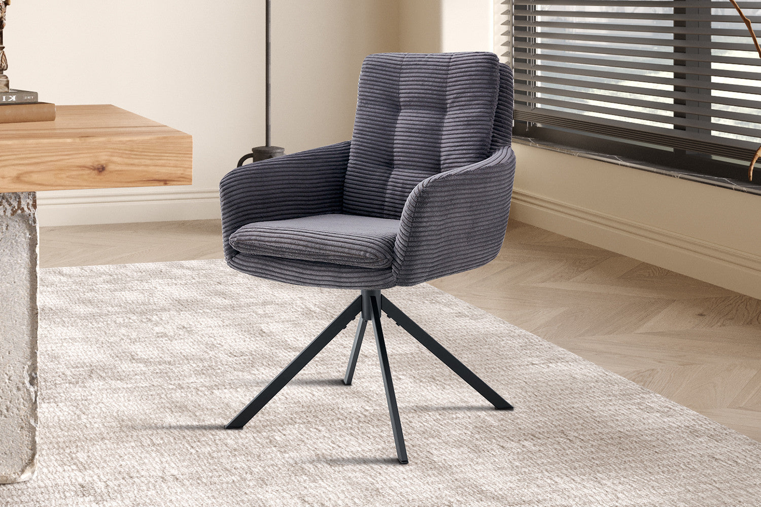 Stoel sorana Draaibaar tot 0 Corduroy Fabb Hyper 16 Grijs