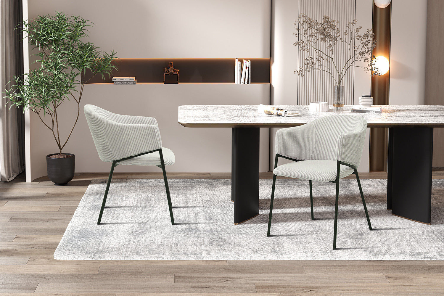 Stoel unity Corduroy Lichtgrijs