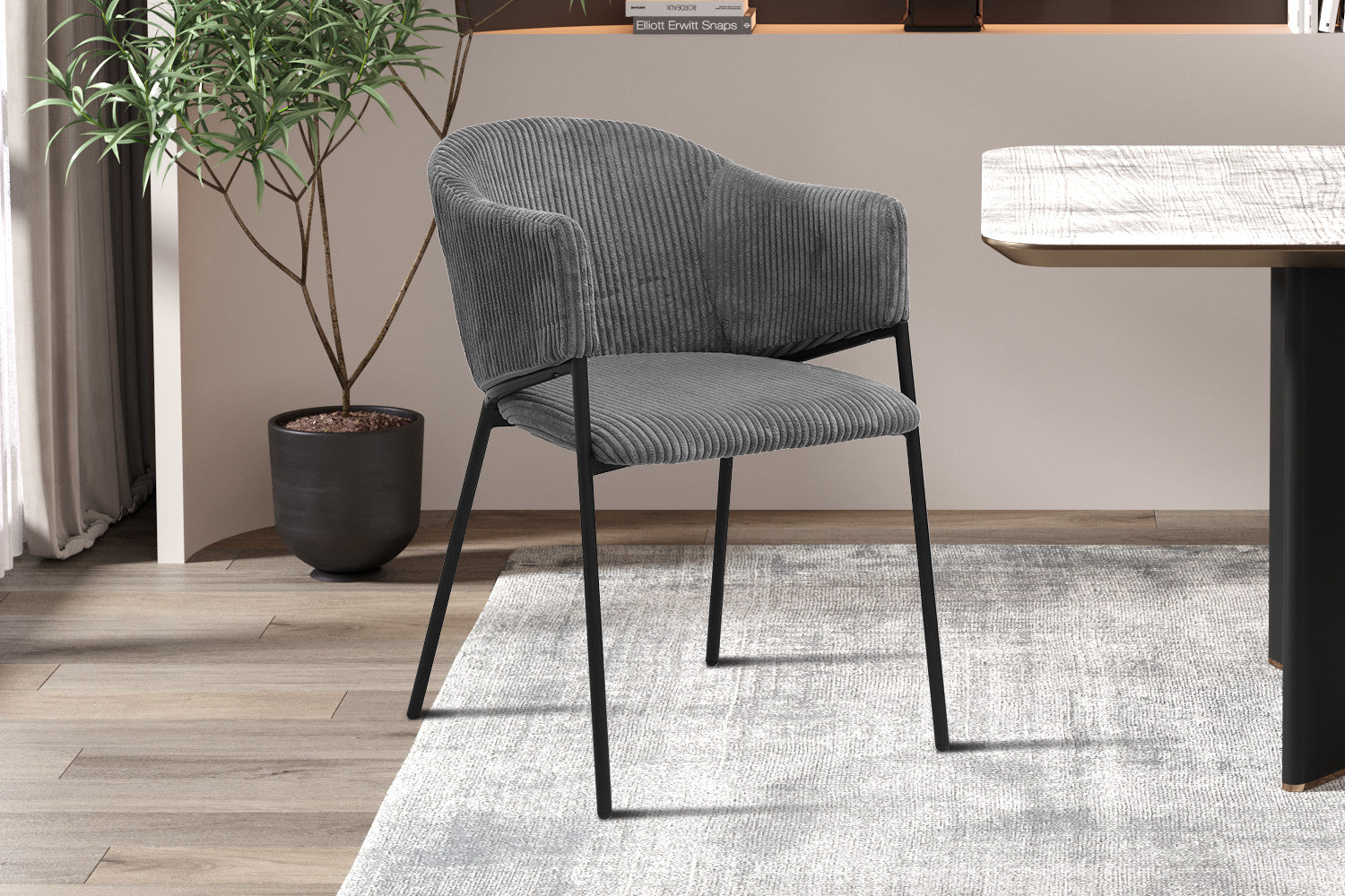 Stoel unity Corduroy Donkergrijs