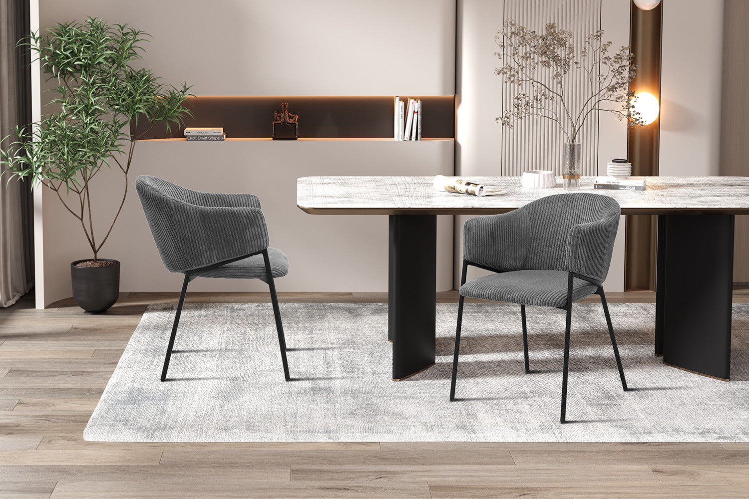 Stoel unity Corduroy Donkergrijs