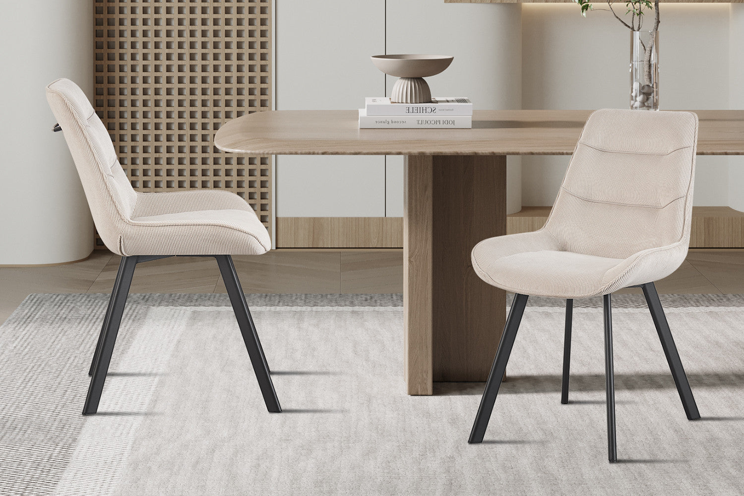 Stoel cordo Corduroy Zand