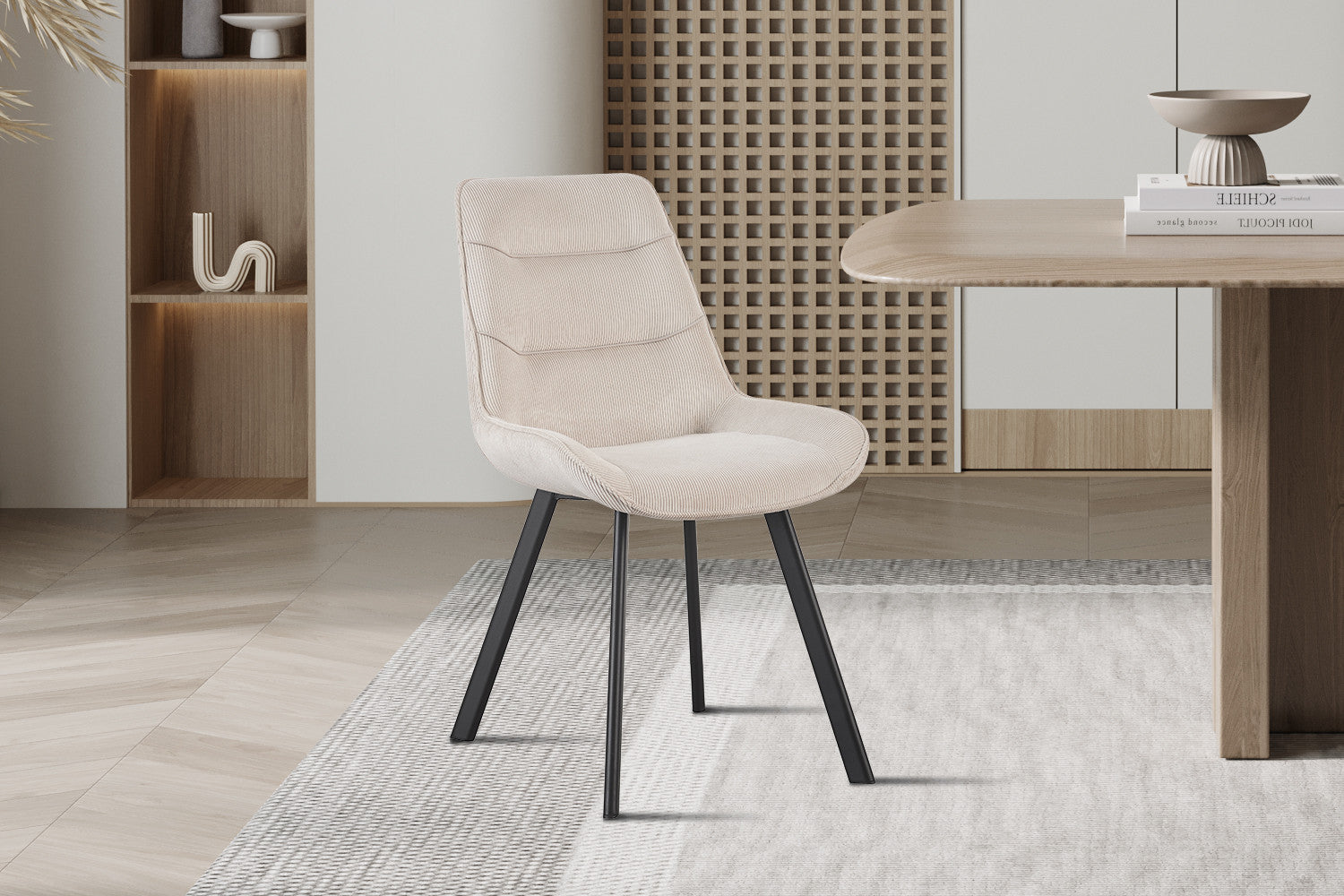 Stoel cordo Corduroy Zand