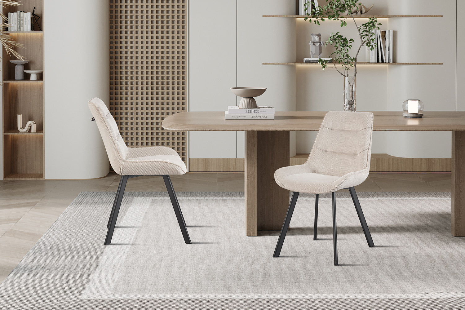 Stoel cordo Corduroy Zand