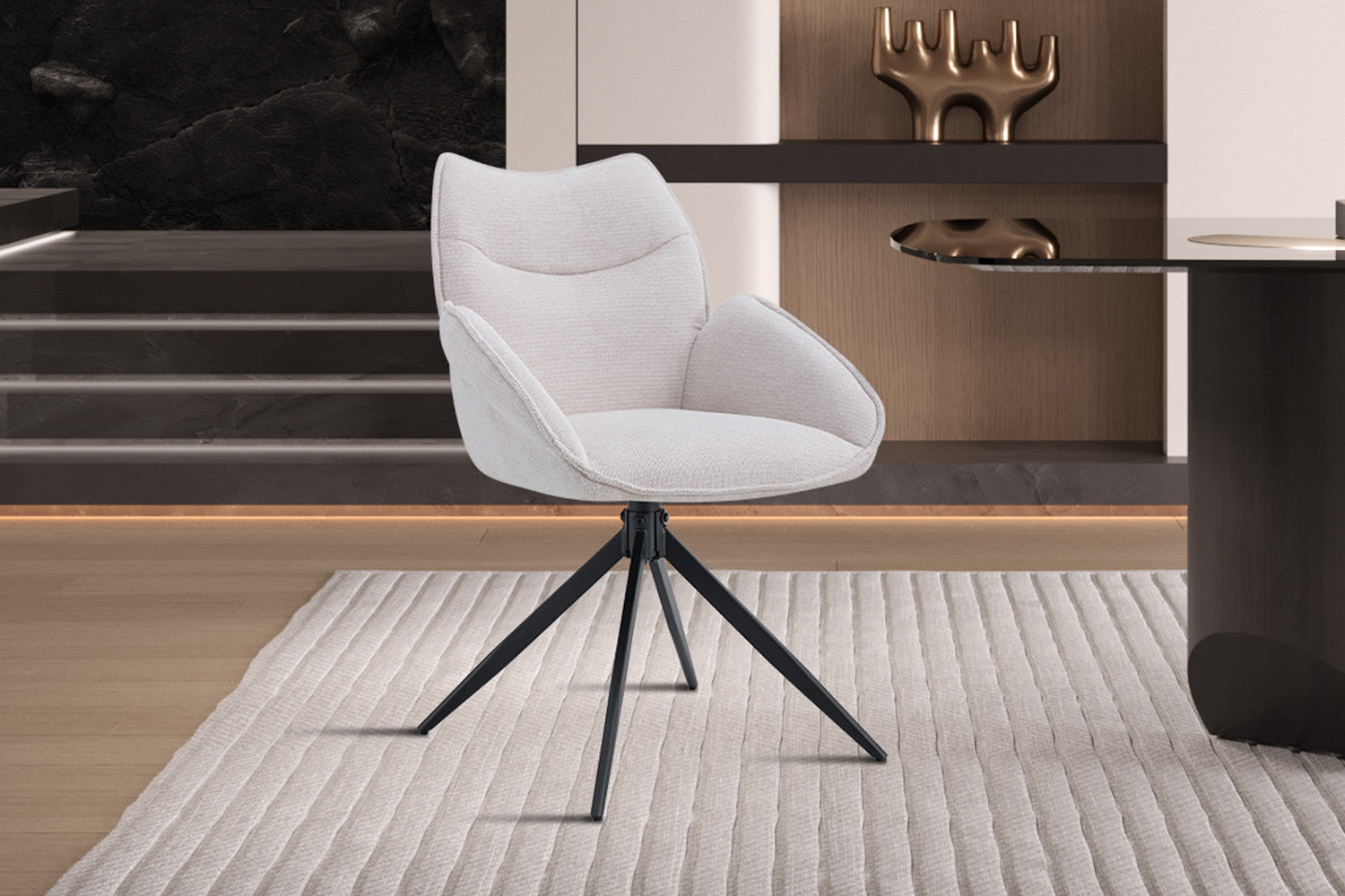 Stoel candio Draaibaar tot 0 Stof Ote Share 101 Beige