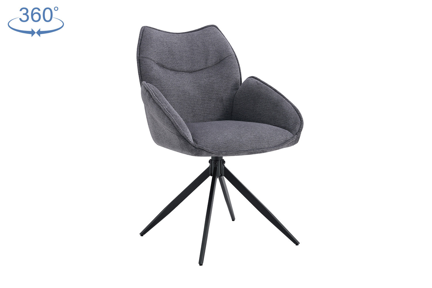 Stoel candio Draaibaar tot 0 Stof Ote Share 456 Donkergrijs