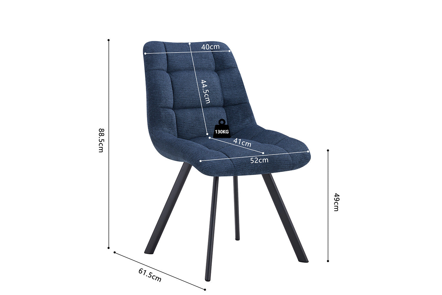 Stoel vita Stof Ote Share 315 Blauw