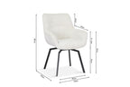 Stoel dianto Draaibaar Stof Fabb Raven 22 Ecru