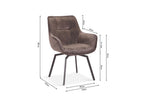 Stoel dianto Draaibaar Fluweel Taupe