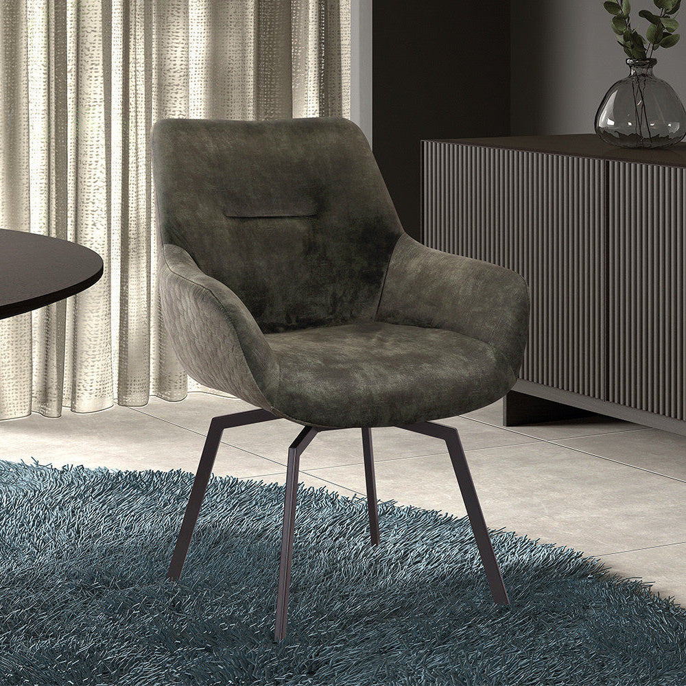 Stoel dianto Draaibaar Fluweel Groen