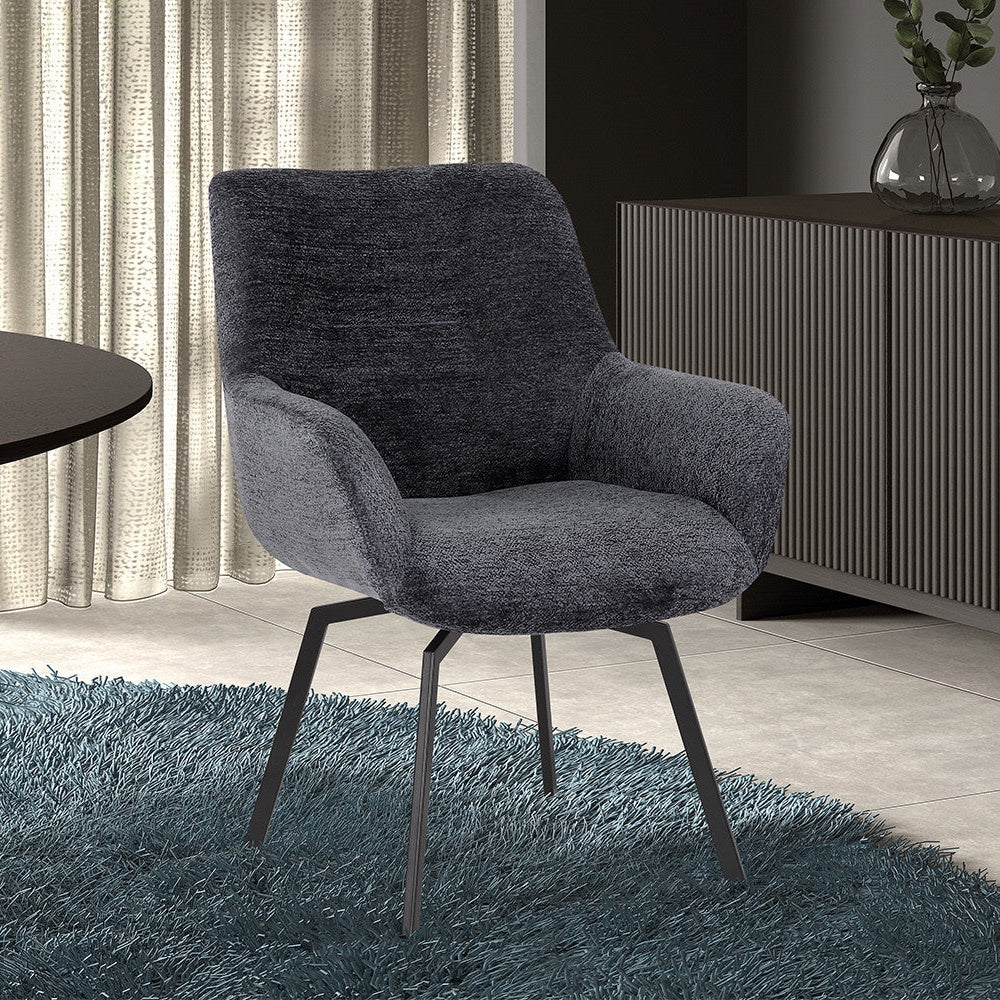 Stoel dianto Draaibaar Stof Fabb Raven 18 Donkergrijs