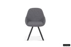 Stoel tortina Stof Grijs Rug PU Donkergrijs