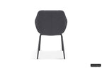 Stoel quartino Stof Grijs Rug PU Donkergrijs