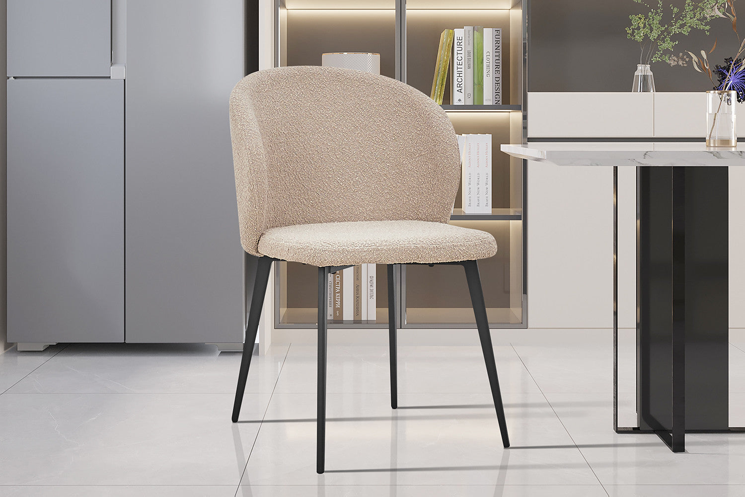 Stoel verano Bouclé Zand