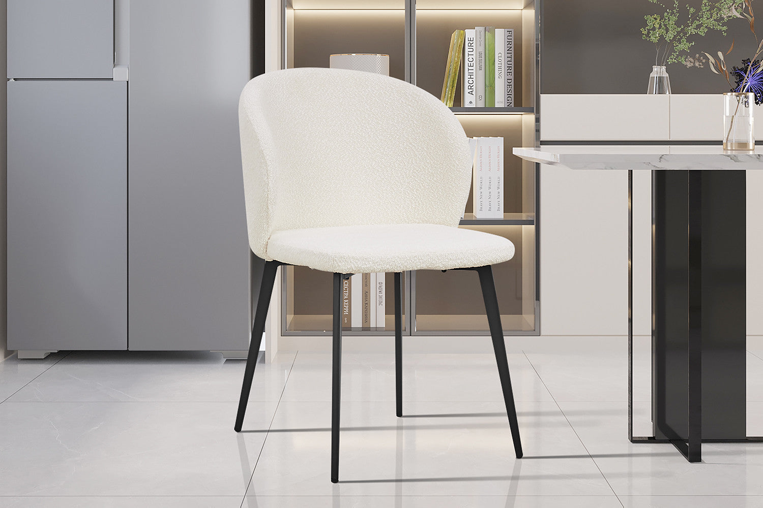 Stoel verano Bouclé Wit