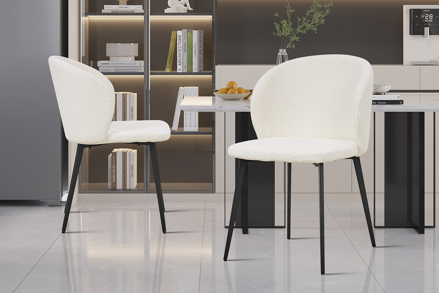 Stoel verano Bouclé Wit