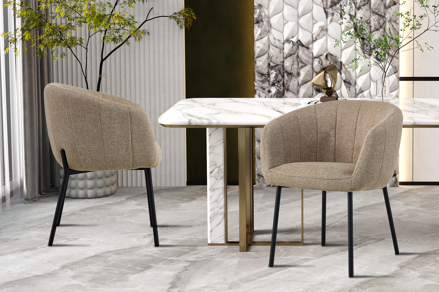 Stoel ruby Stof Zand