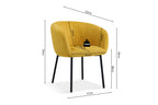 Stoel ruby Stof Geel