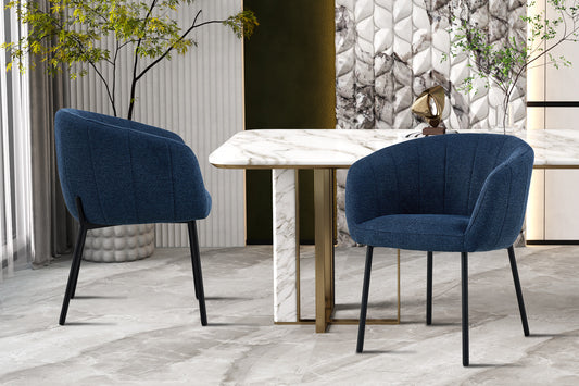 Stoel ruby Stof Blauw
