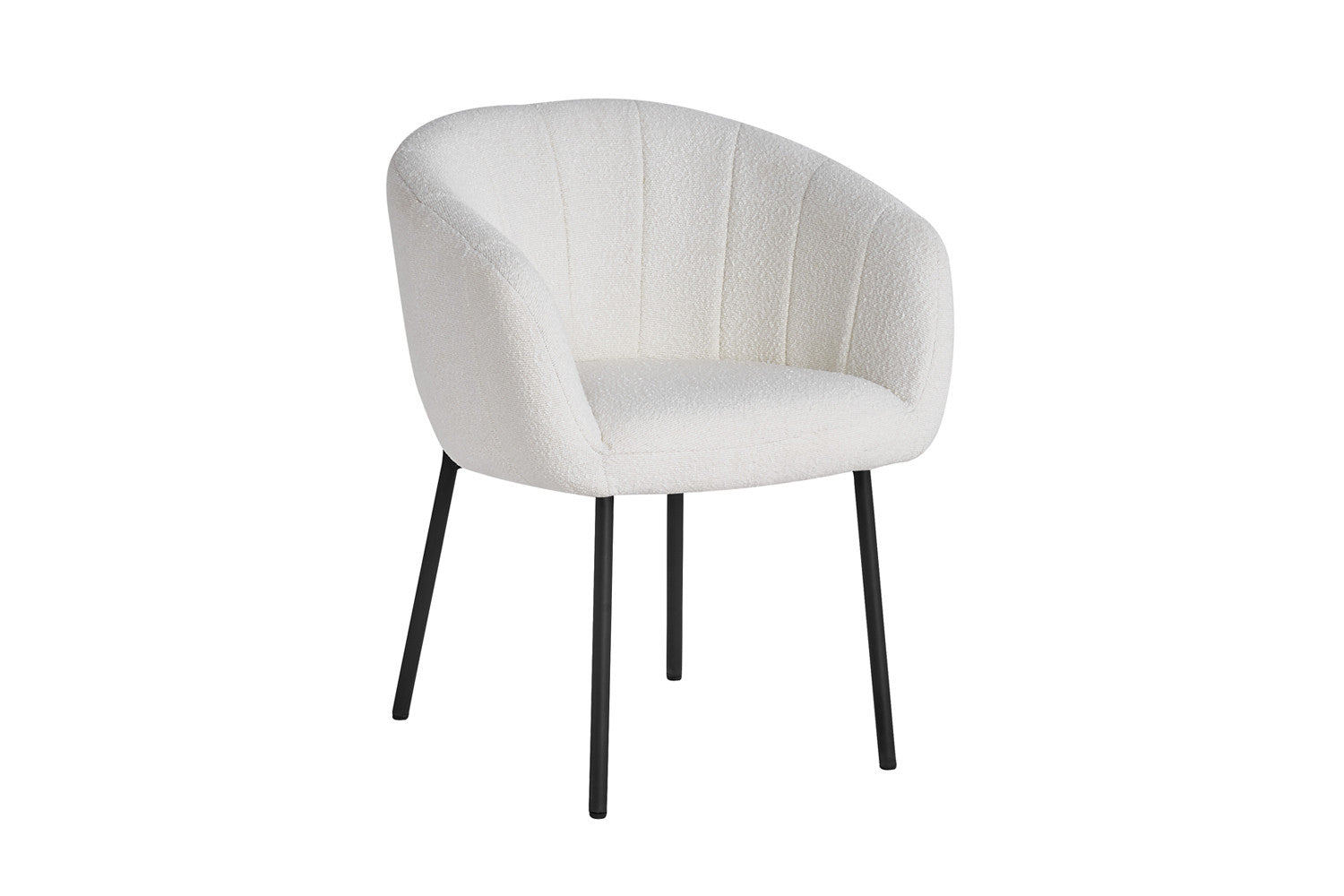 Stoel ruby Bouclé Wit