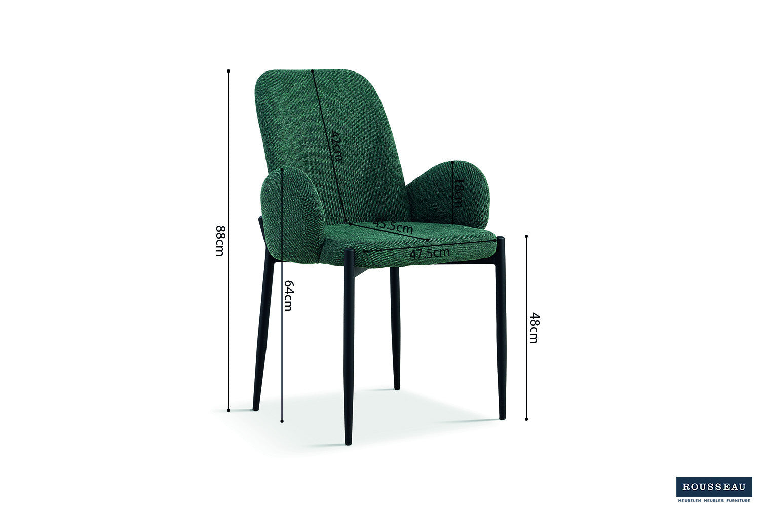 Stoel tairo Stof Groen