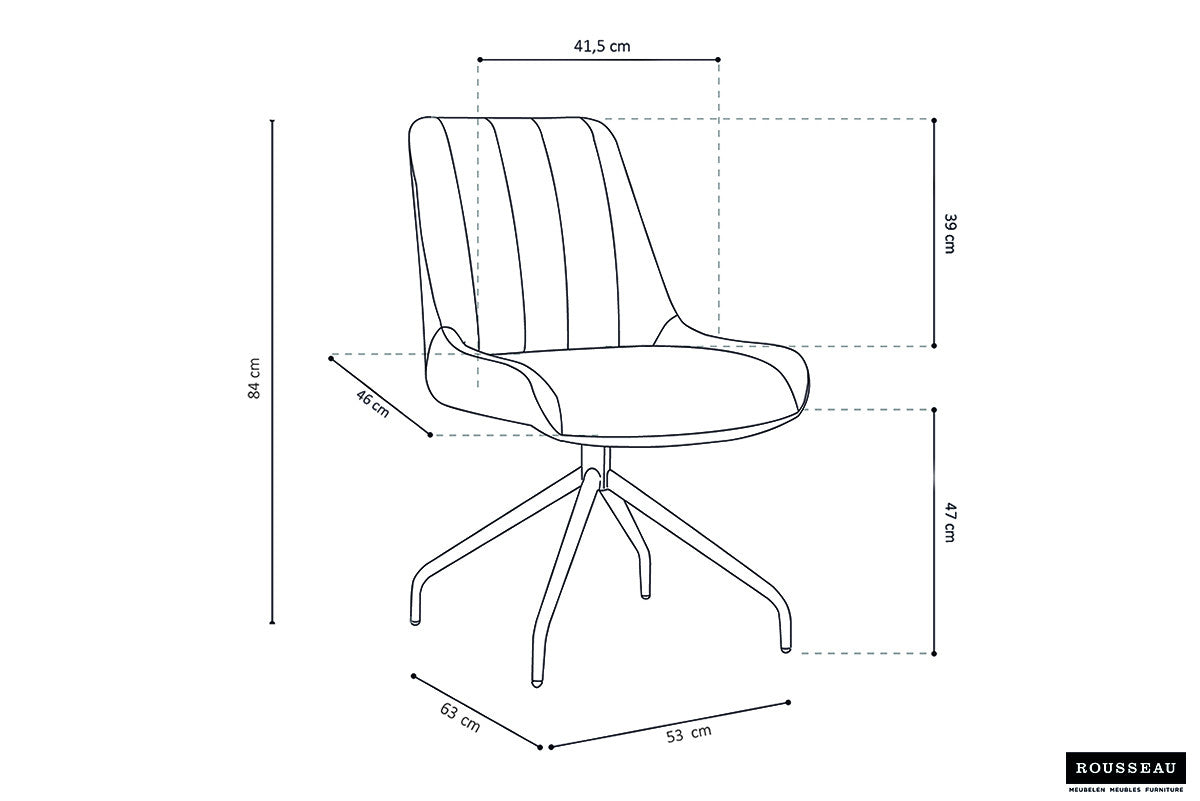Stoel conellia Draaibaar Stof Bruin Grijs
