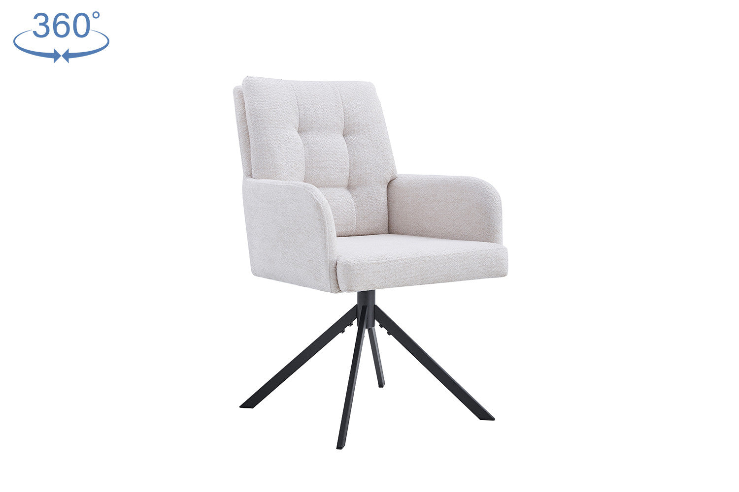 Stoel mirello Draaibaar tot 0 Stof Davis Bliss 75-02 Ecru