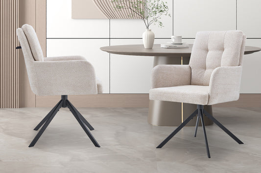 Stoel mirello Draaibaar tot 0 Stof Davis Bliss 75-03 Beige