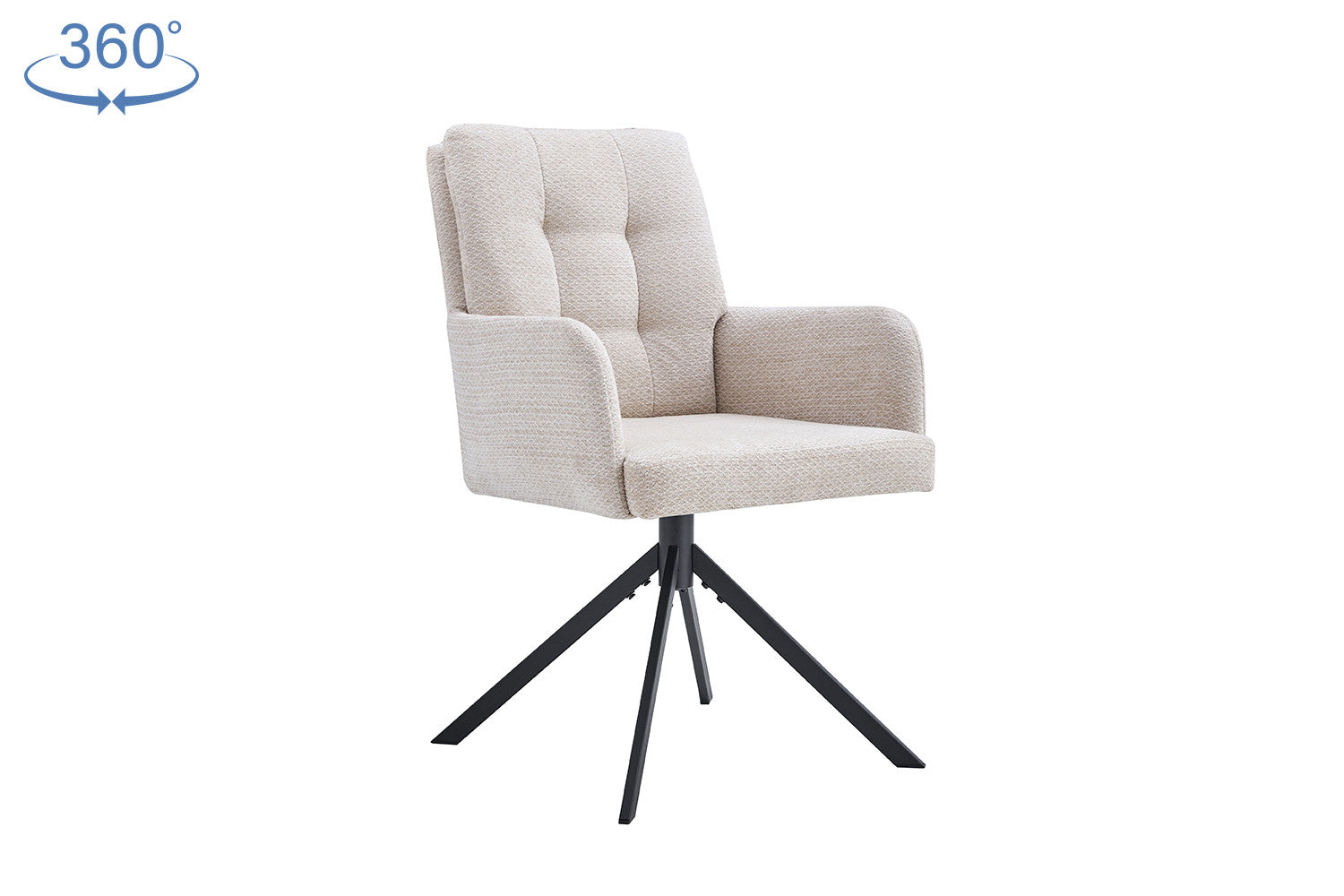 Stoel mirello Draaibaar tot 0 Stof Davis Bliss 75-03 Beige