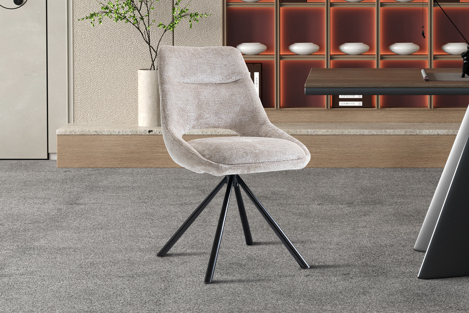 Stoel velutto Stof Beige