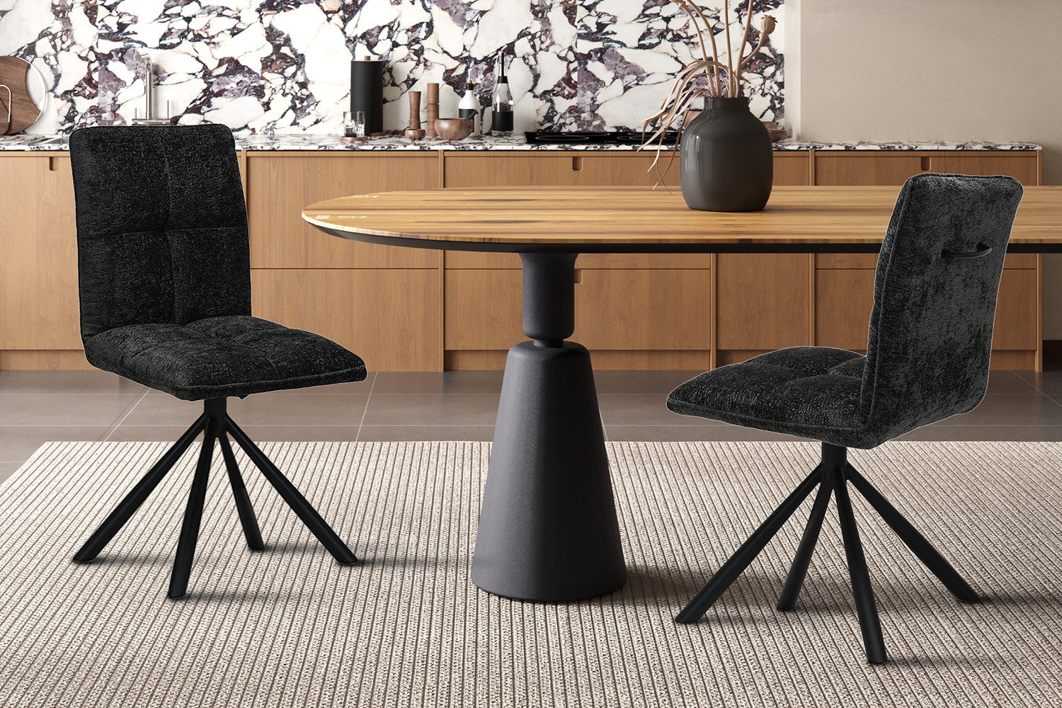 Stoel veljo Draaibaar tot 0 Stof Donkergrijs