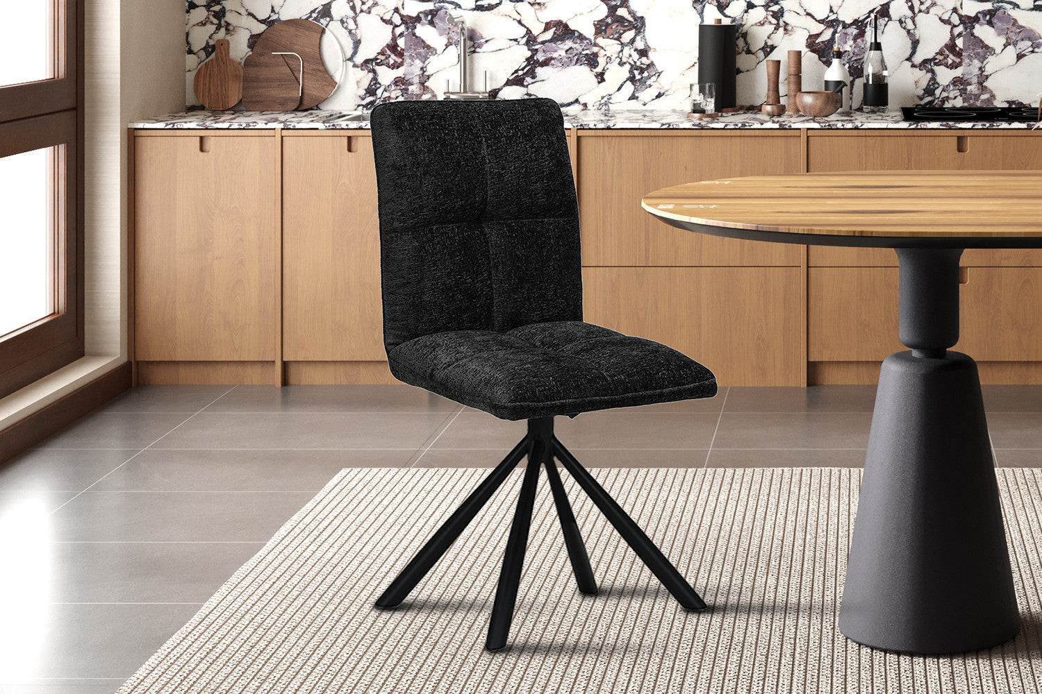 Stoel veljo Draaibaar tot 0 Stof Donkergrijs