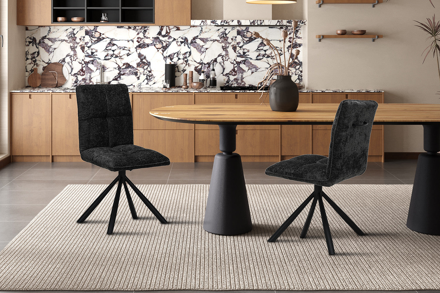 Stoel veljo Draaibaar tot 0 Stof Donkergrijs