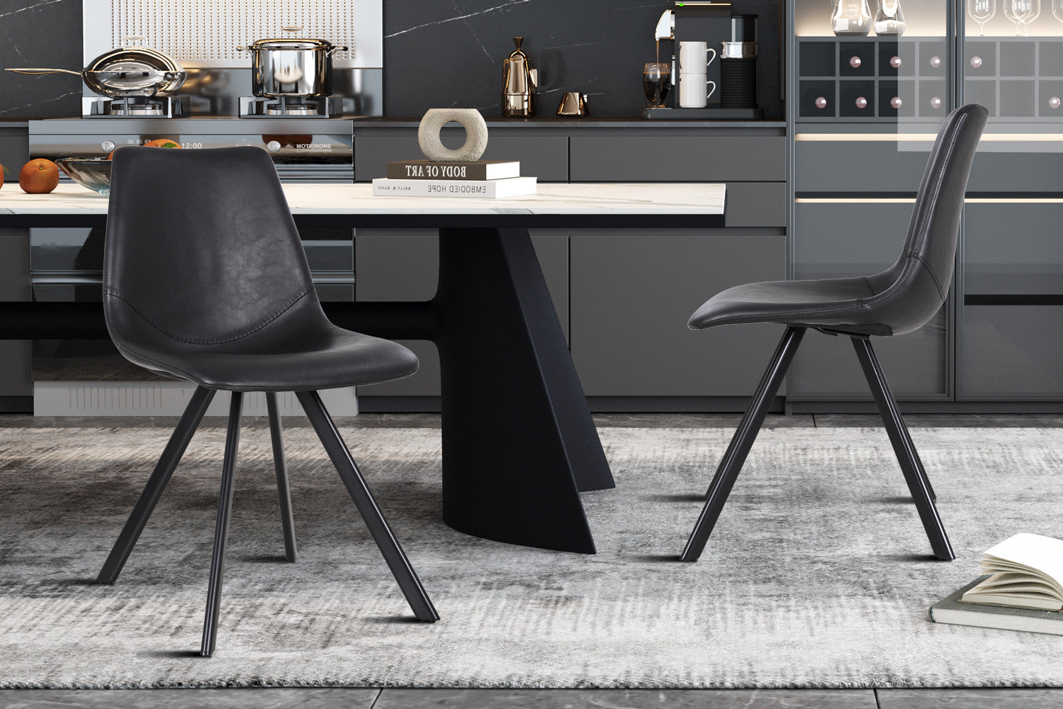 Stoel metardo PU Zwart